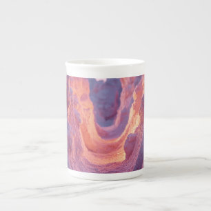 Abstrakter, warme Farbtöne Textur Bone China Beche Porzellantasse