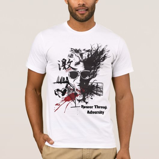 Abstrakter Warrior Art T - Shirt (Vorderseite)