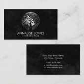 Abstrakter Wasserbaum - Frauenprofil Visitenkarte (Vorne/Hinten)