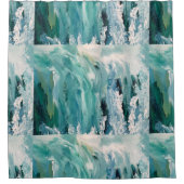 Abstrakter Wasserfall-Duschvorhang Duschvorhang (Vorderseite)