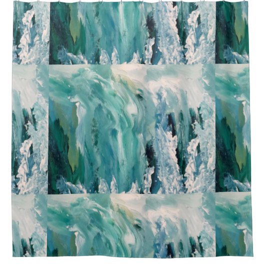 Abstrakter Wasserfall-Duschvorhang Duschvorhang (Vorderseite)
