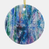 Abstrakter Wasserfall Keramikornament (Vorne)