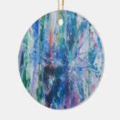 Abstrakter Wasserfall Keramikornament (Links)