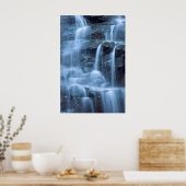 Abstrakter Wasserfall Poster (Küche)