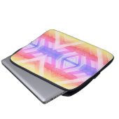 Abstrakter Wasserfarb-Geometrie-Hintergrund-Wrap Laptopschutzhülle (Vorne Knopf)