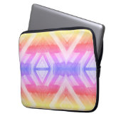 Abstrakter Wasserfarb-Geometrie-Hintergrund-Wrap Laptopschutzhülle (Vorderseite Links)