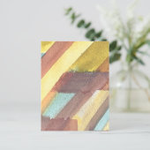 Abstrakter Wasserfarb-Geometriehintergrund Postkarte (Stehend Vorderseite)
