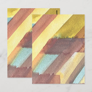 Abstrakter Wasserfarb-Geometriehintergrund Postkarte