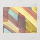Abstrakter Wasserfarb-Geometriehintergrund Postkarte (Rückseite)