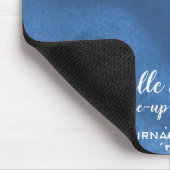 Abstrakter Wasserfarbe blauer Farbspritzer Pinsels Mousepad (Ecke)
