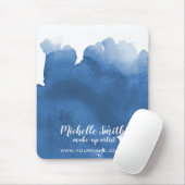 Abstrakter Wasserfarbe blauer Farbspritzer Pinsels Mousepad (Mit Mouse)