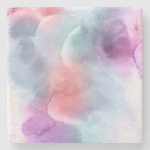 Abstrakter Wasserfarbe-Hintergrund handgemalt 10 Steinuntersetzer