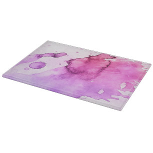 Abstrakter Wasserfarbe-Hintergrund handgemalt 5 Schneidebrett