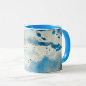 abstrakter Wasserfarbe-Kaffeebecher Tasse (VorderseiteRechts)