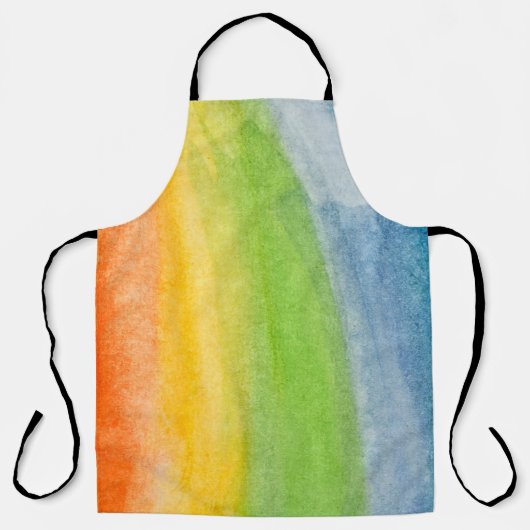 Abstrakter Wasserfarbe Regenbogenfarben Hintergrun Schürze (Vorderseite)