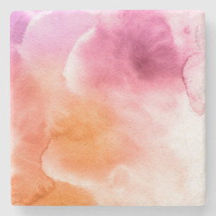 Abstrakter Wasserfarben-Hintergrund handgemalt 3 3 Steinuntersetzer