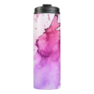 Abstrakter Wasserfarben-Hintergrund handgemalt 5 3 Thermosbecher