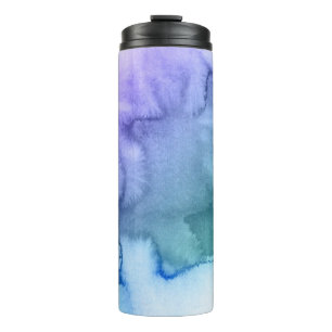 Abstrakter Wasserfarben-Hintergrund handgemalt 6 2 Thermosbecher