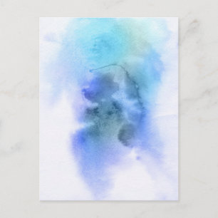 Abstrakter Wasserfarben-Hintergrund handgemalt 9 Postkarte