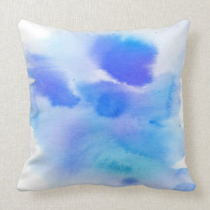 Abstrakter Wasserfarben-Hintergrund, handgemalt. Kissen