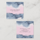 Abstrakter Wasserfarben-Kunsttherapeut Quadratische Visitenkarte (Vorne/Hinten)