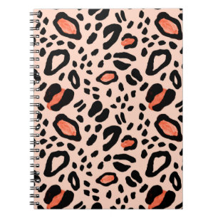 Abstrakter Wasserfarben-Leopard. Tierdruckmuster Notizblock