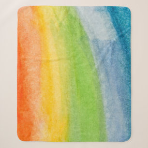 Abstrakter Wasserfarben-Regenbogenfarben-Hintergru Sherpadecke