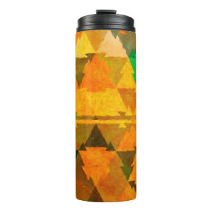Abstrakter Wasserfarben-Texturhintergrund. Ölmaler Thermosbecher