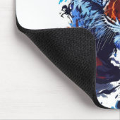 Abstrakter Wasserfarben-Tiger Mousepad (Ecke)