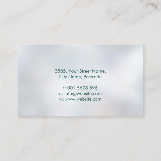 Abstrakter Wasserfarbenbaum - Form des weiblichen Visitenkarte (Rückseite)