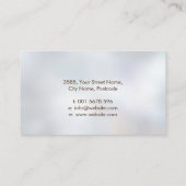 Abstrakter Wasserfarbenbaum - Form des weiblichen Visitenkarte (Rückseite)