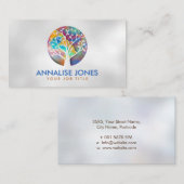 Abstrakter Wasserfarbenbaum - Form des weiblichen Visitenkarte (Vorne/Hinten)