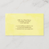 Abstrakter Wasserfarbenbaum mit farbenfrohen Folia Visitenkarte (Rückseite)