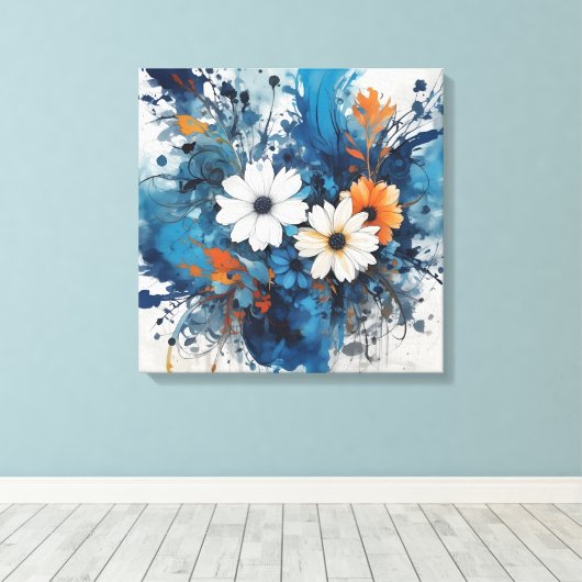 Abstrakter Wasserfarbenbrand Leinwanddruck (Insitu (Holzboden))