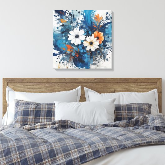 Abstrakter Wasserfarbenbrand Leinwanddruck (Insitu (Schlafzimmer))