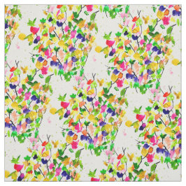 Abstrakter, wasserfarbener Baum Stoff