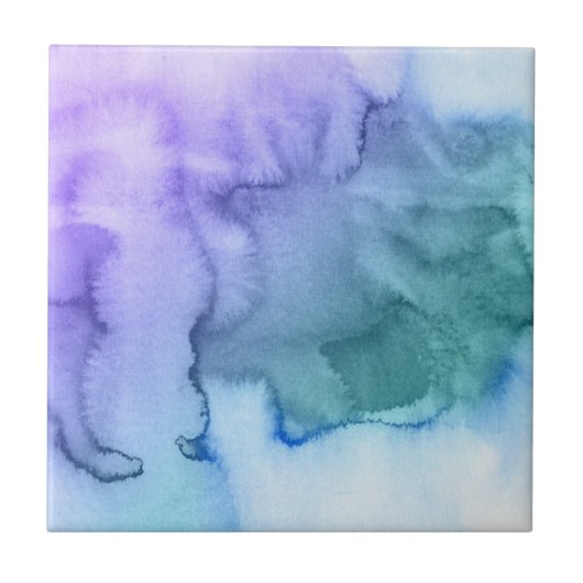 Abstrakter Wasserfarbenhintergrund, handgemalt 6 Fliese (Vorderseite)