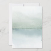 Abstrakter Wasserfarbensee und Hochzeit der Bäume Einladung (Rückseite)