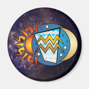Abstrakter Wassermann-Magnet Magnet