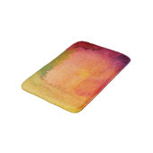 Abstrakter Watercolor gemalter Hintergrund Badematte (Schrägansicht)