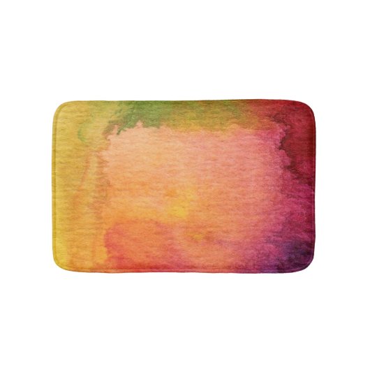 Abstrakter Watercolor gemalter Hintergrund Badematte (Vorderseite)