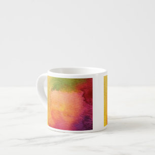 Abstrakter Watercolor gemalter Hintergrund Espressotasse