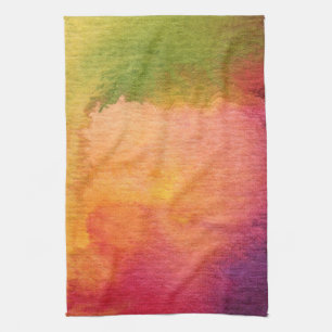 Abstrakter Watercolor gemalter Hintergrund Handtuch