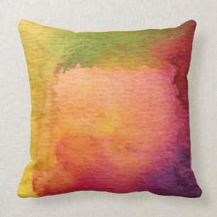 Abstrakter Watercolor gemalter Hintergrund Kissen