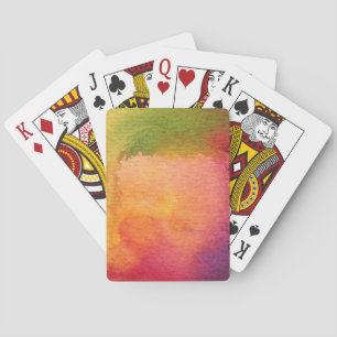 Abstrakter Watercolor gemalter Hintergrund Spielkarten