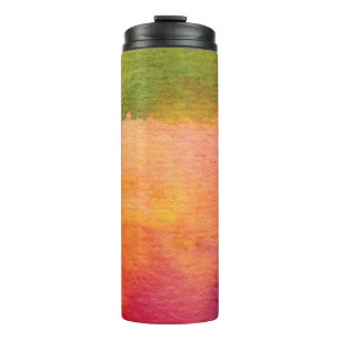 Abstrakter Watercolor gemalter Hintergrund Thermosbecher