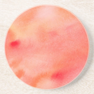 Abstrakter Watercolor-Hintergrund - Orange Getränkeuntersetzer