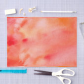 Abstrakter Watercolor-Hintergrund - Orange Seidenpapier (Handwerk)