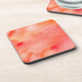 Abstrakter Watercolor-Hintergrund - Orange Untersetzer (Linke Seite)