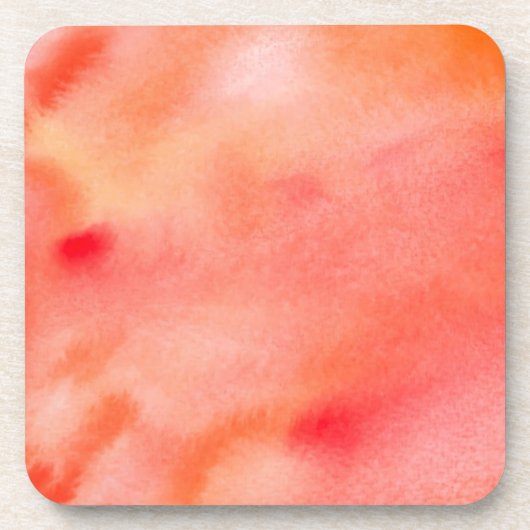 Abstrakter Watercolor-Hintergrund - Orange Untersetzer (Vorderseite)